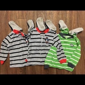 Bundle of three 3T Carter’s footie jammies